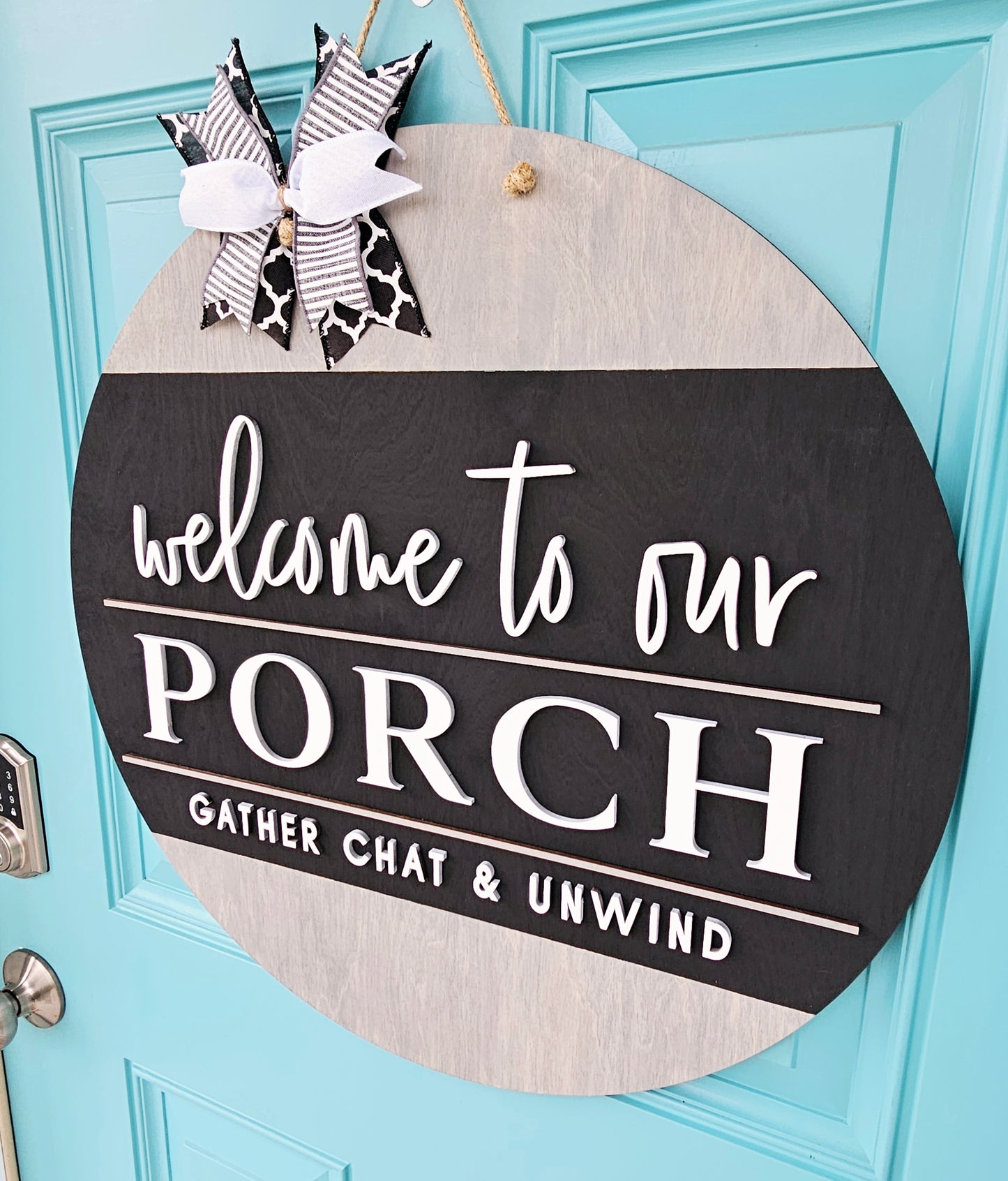 Welcome to Our Porch Door Hanger