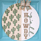 Howdy Yall Cactus Door Hanger