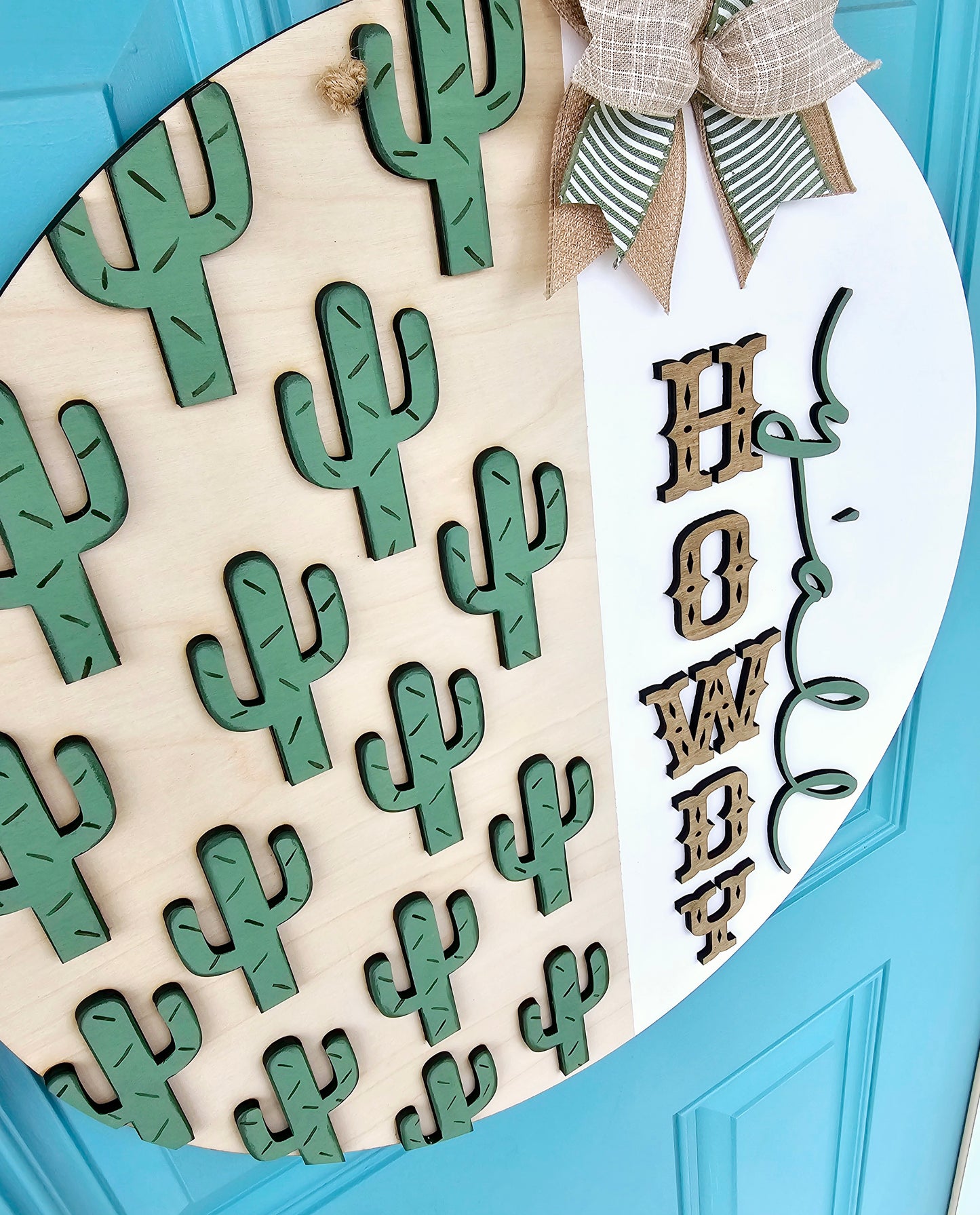 Howdy Yall Cactus Door Hanger