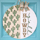 Howdy Yall Cactus Door Hanger