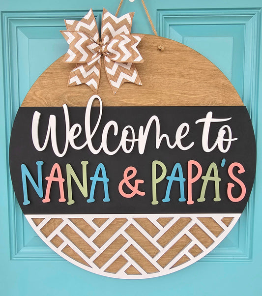 Welcome to Grandparents Door Hanger-wholesale