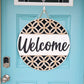 Welcome Modern Geometric Door Hanger