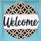 Welcome Modern Geometric Door Hanger