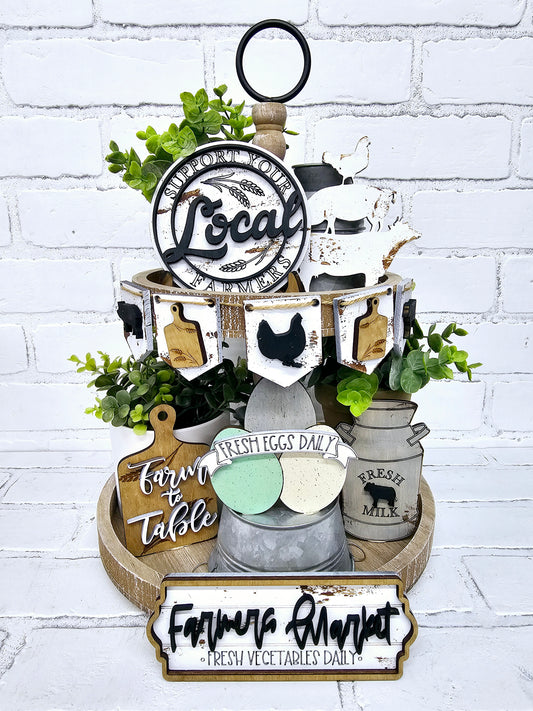 Farmers Market Tiered Tray Set