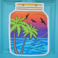 Palm Tree Mason Jar Door Hanger