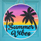 Summer Vibes Palm Trees Door Hanger