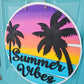 Summer Vibes Palm Trees Door Hanger