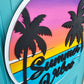 Summer Vibes Palm Trees Door Hanger