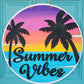 Summer Vibes Palm Trees Door Hanger