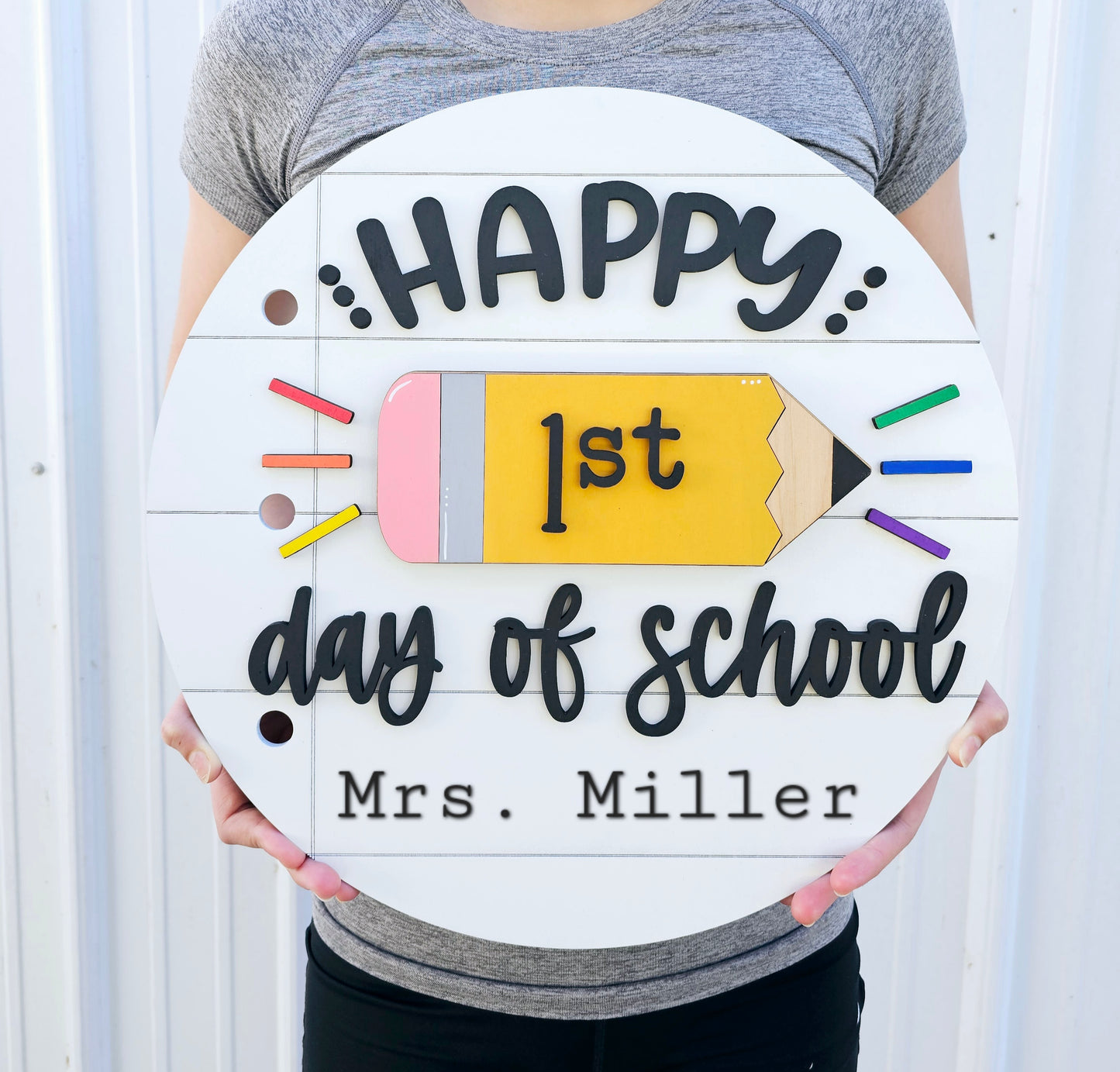 Teacher 1st, last & 100th day of School Sign