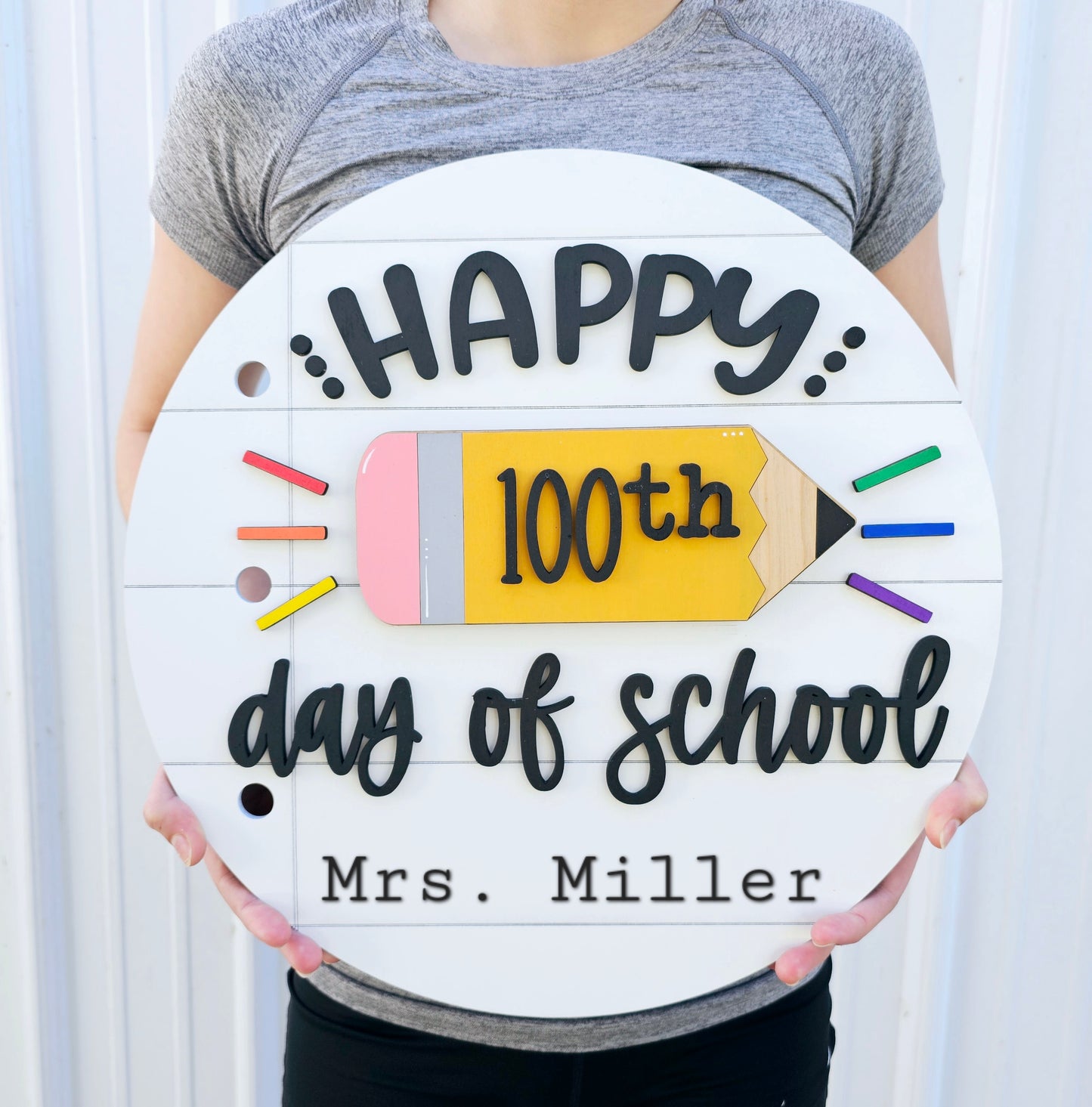 Teacher 1st, last & 100th day of School Sign