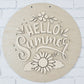 Hello Summer Sunflower Door Hanger