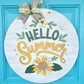 Hello Summer Sunflower Door Hanger