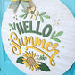 Hello Summer Sunflower Door Hanger