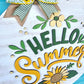 Hello Summer Sunflower Door Hanger