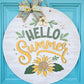 Hello Summer Sunflower Door Hanger