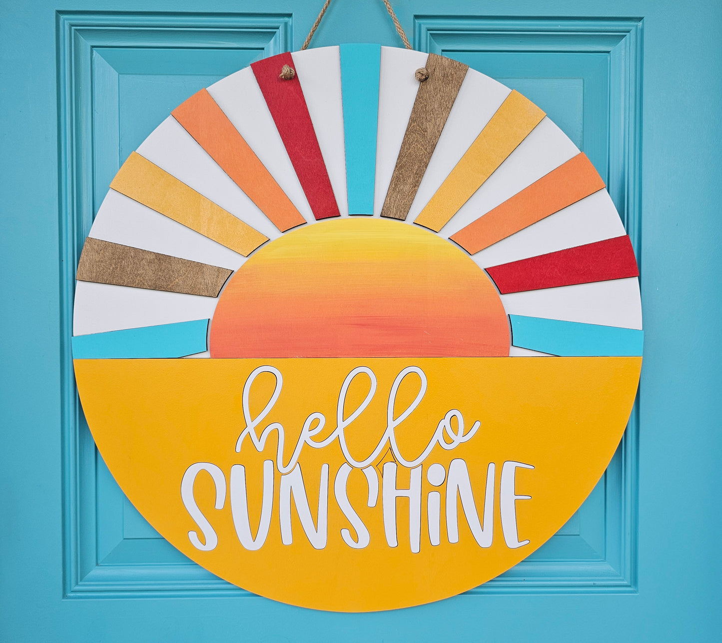 Hello Sunshine Sunrays Door Hanger