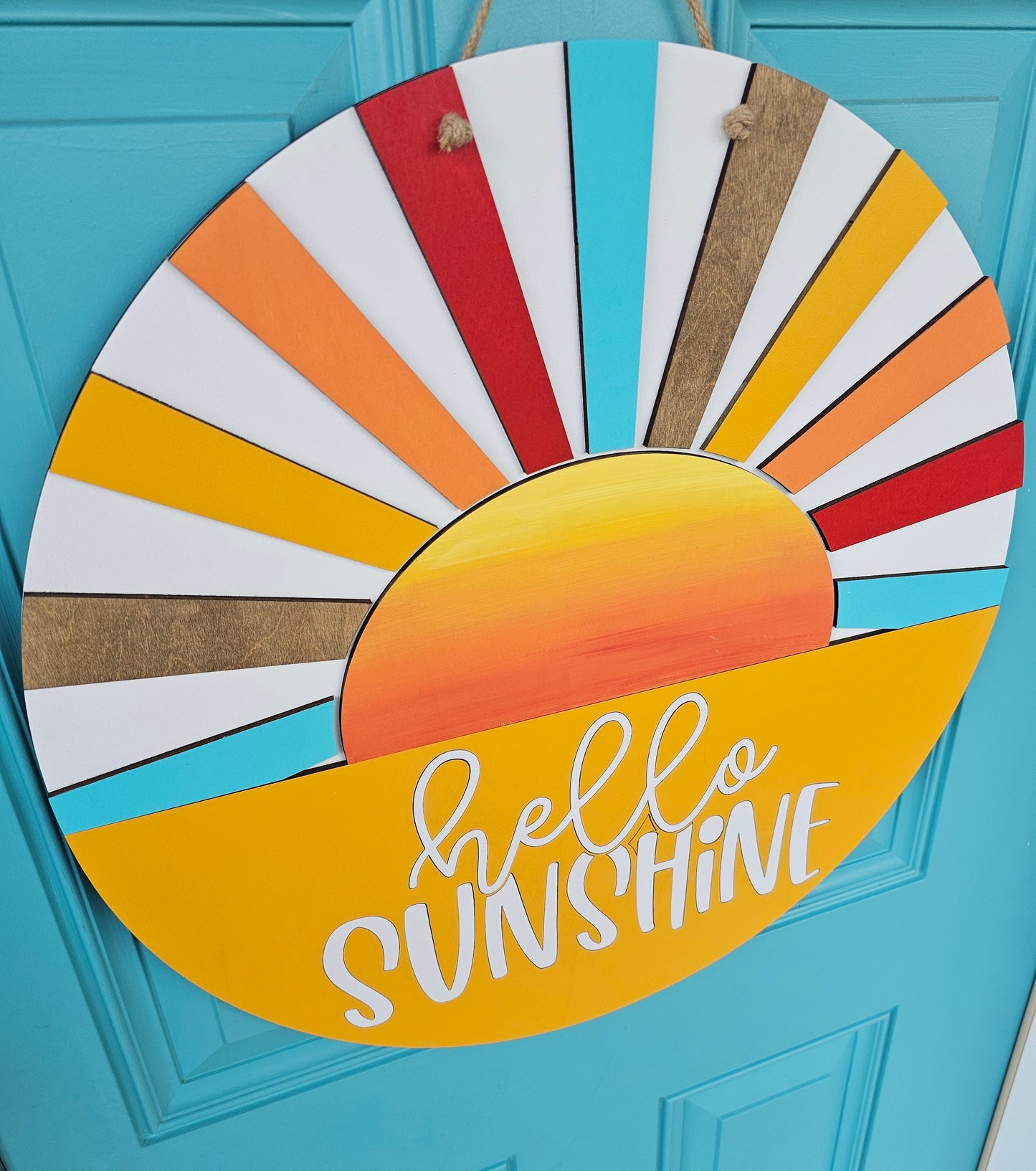 Hello Sunshine Sunrays Door Hanger