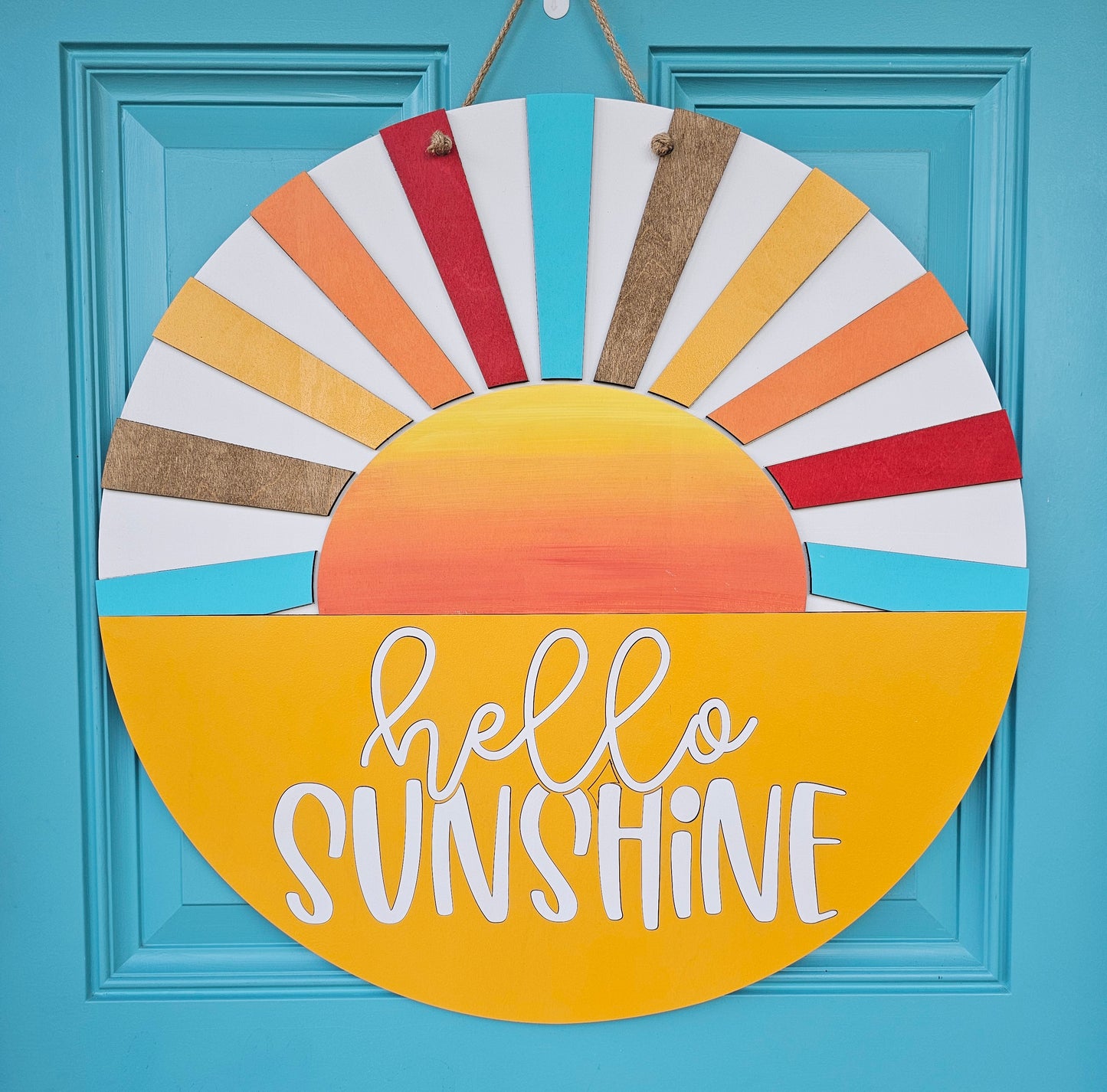 Hello Sunshine Sunrays Door Hanger