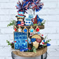 Patriotic Cow Tiered Tray Set