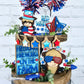 Patriotic Cow Tiered Tray Set