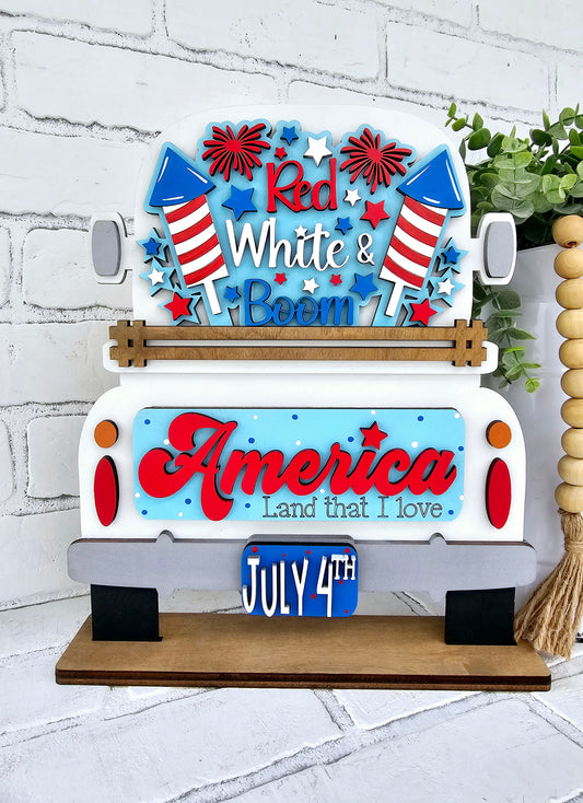 Red, White & Boom Truck Inserts