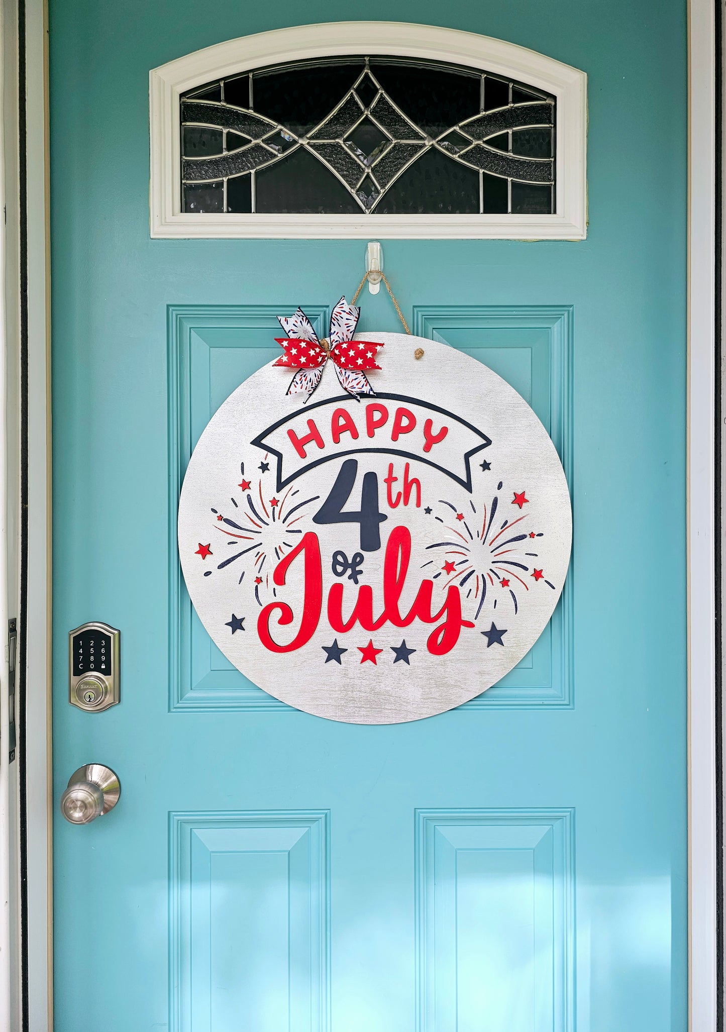 Happy 4th of July Fireworks Door Hanger