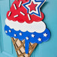 Patriotic Ice Cream Door Hanger