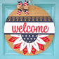 Patriotic Sunflower Door Hanger