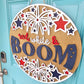 Red, White & Boom Patriotic Door Hanger