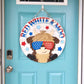 Red, White & Moo Door Hanger