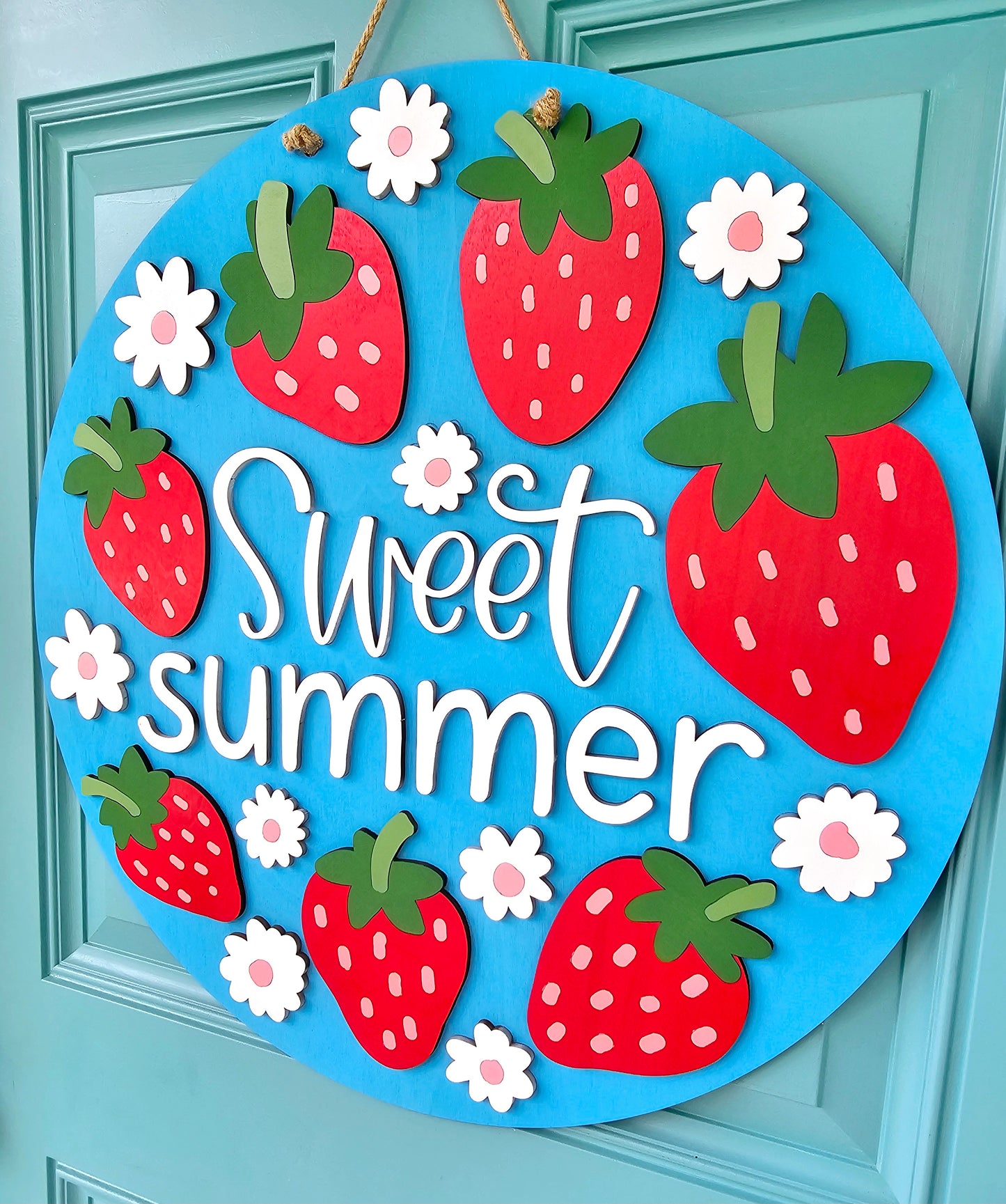 Hello Summer Strawberry Door Hanger