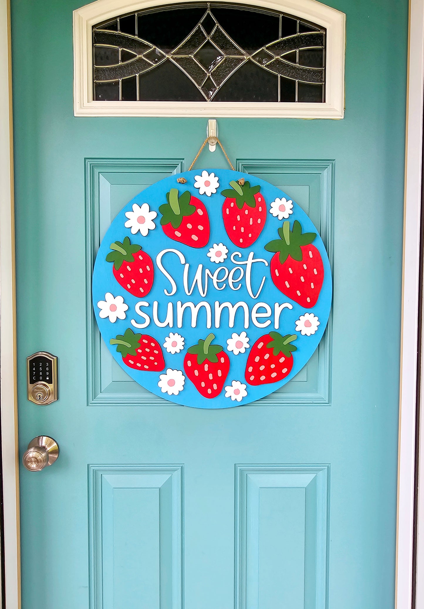 Hello Summer Strawberry Door Hanger