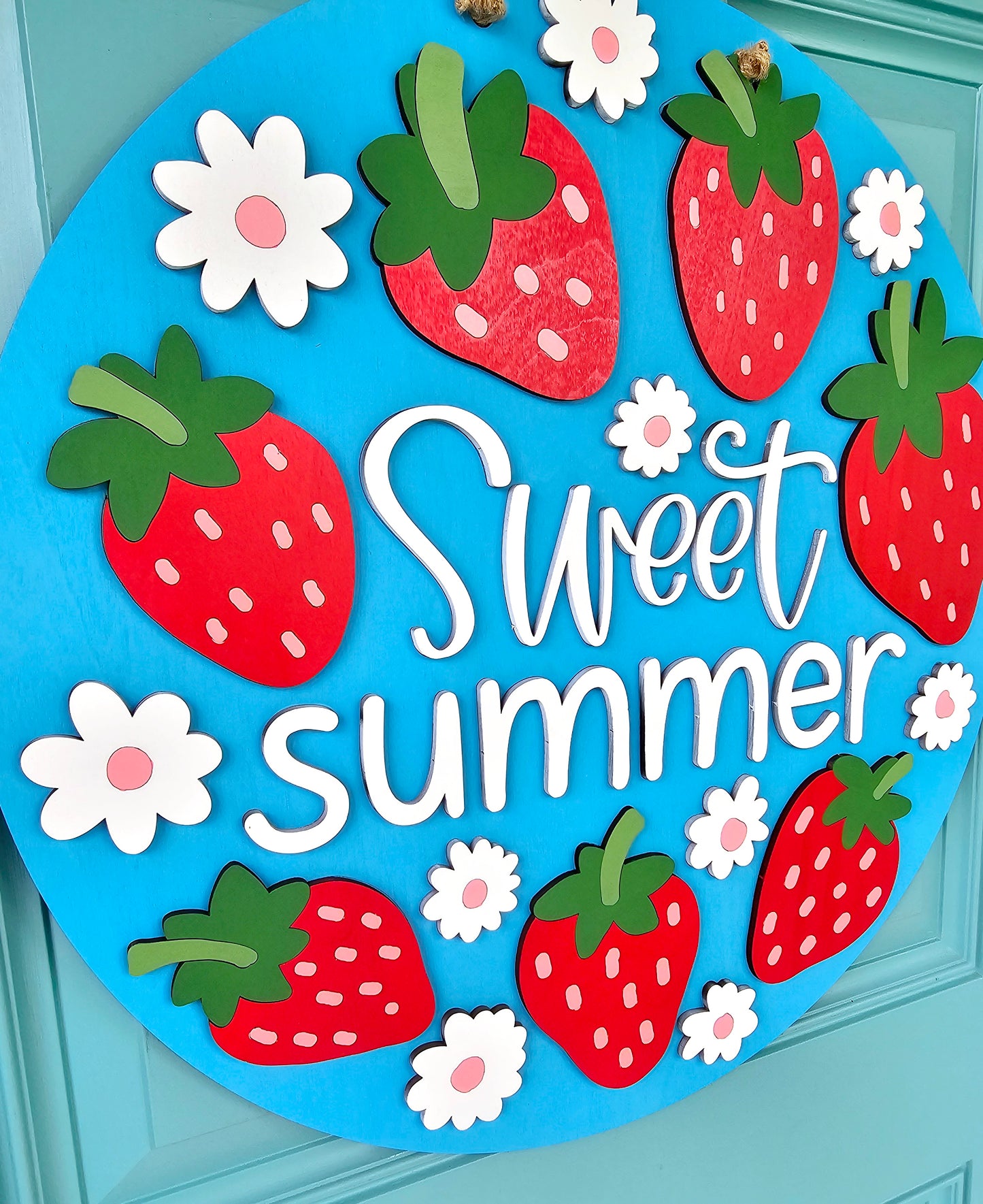 Hello Summer Strawberry Door Hanger