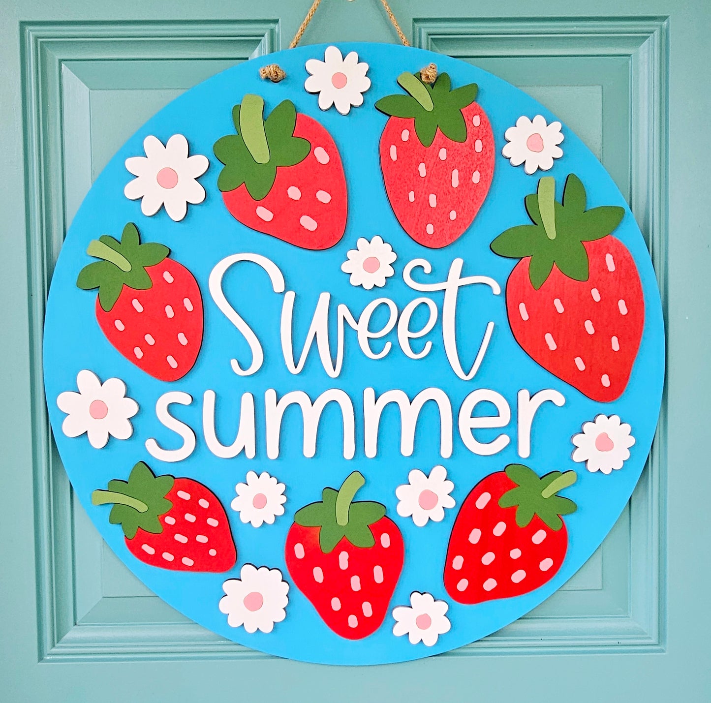 Hello Summer Strawberry Door Hanger