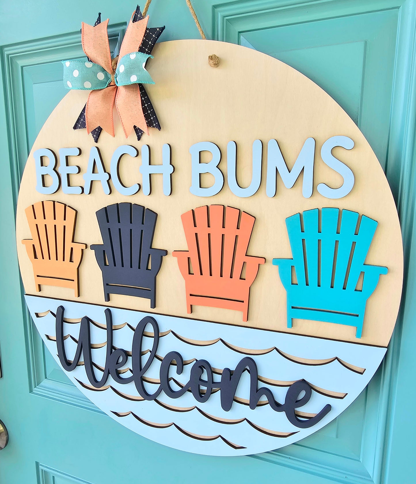 Beach Bums Welcome Door Hanger