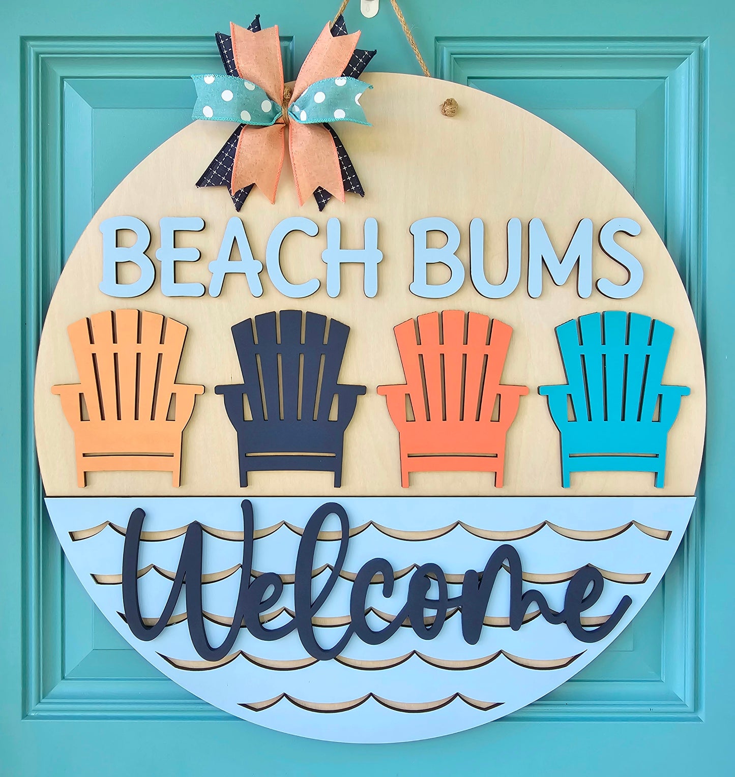 Beach Bums Welcome Door Hanger