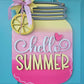 Hello Summer Mason Jar Door Hanger