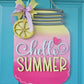 Hello Summer Mason Jar Door Hanger