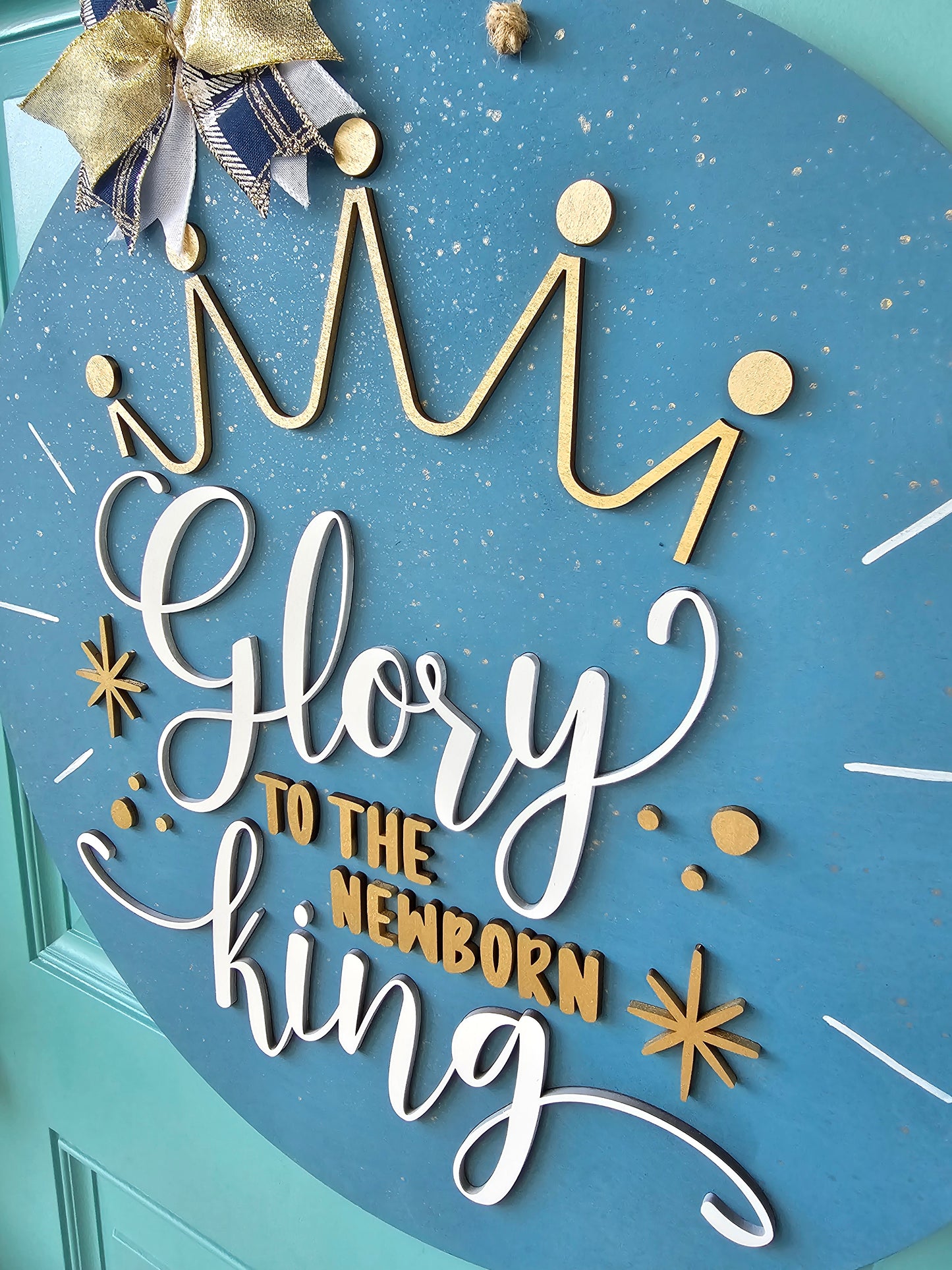 Glory to the Newborn King Door Hanger