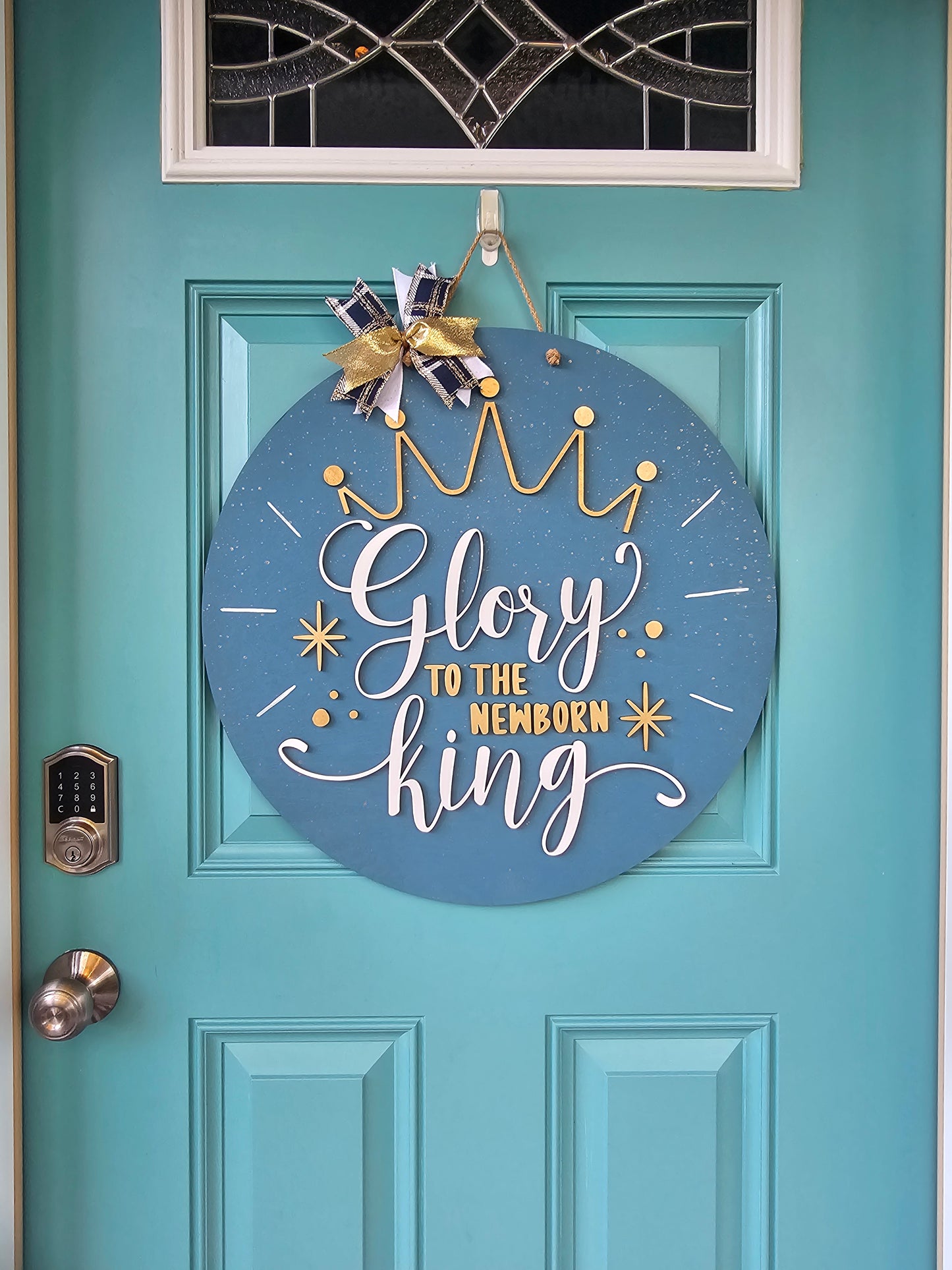 Glory to the Newborn King Door Hanger