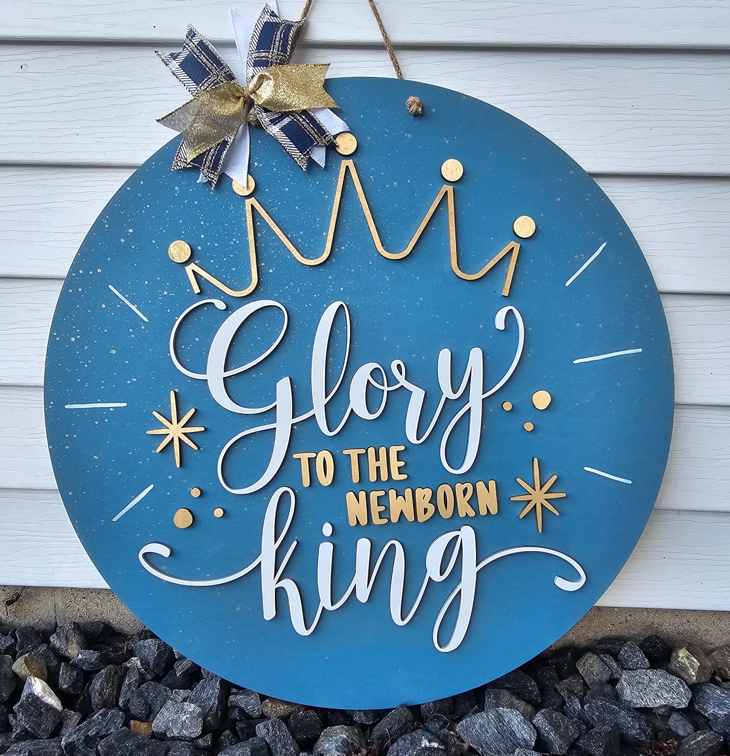 Glory to the Newborn King Door Hanger