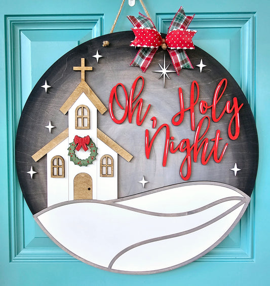 Oh Holy Night Door Hanger