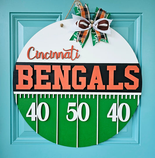 Bengals Yard Line Door Hanger