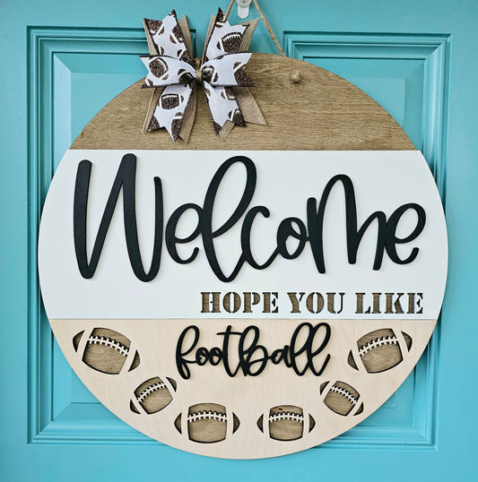 Welcome Hope You Like Football Door Hanger-wholesale