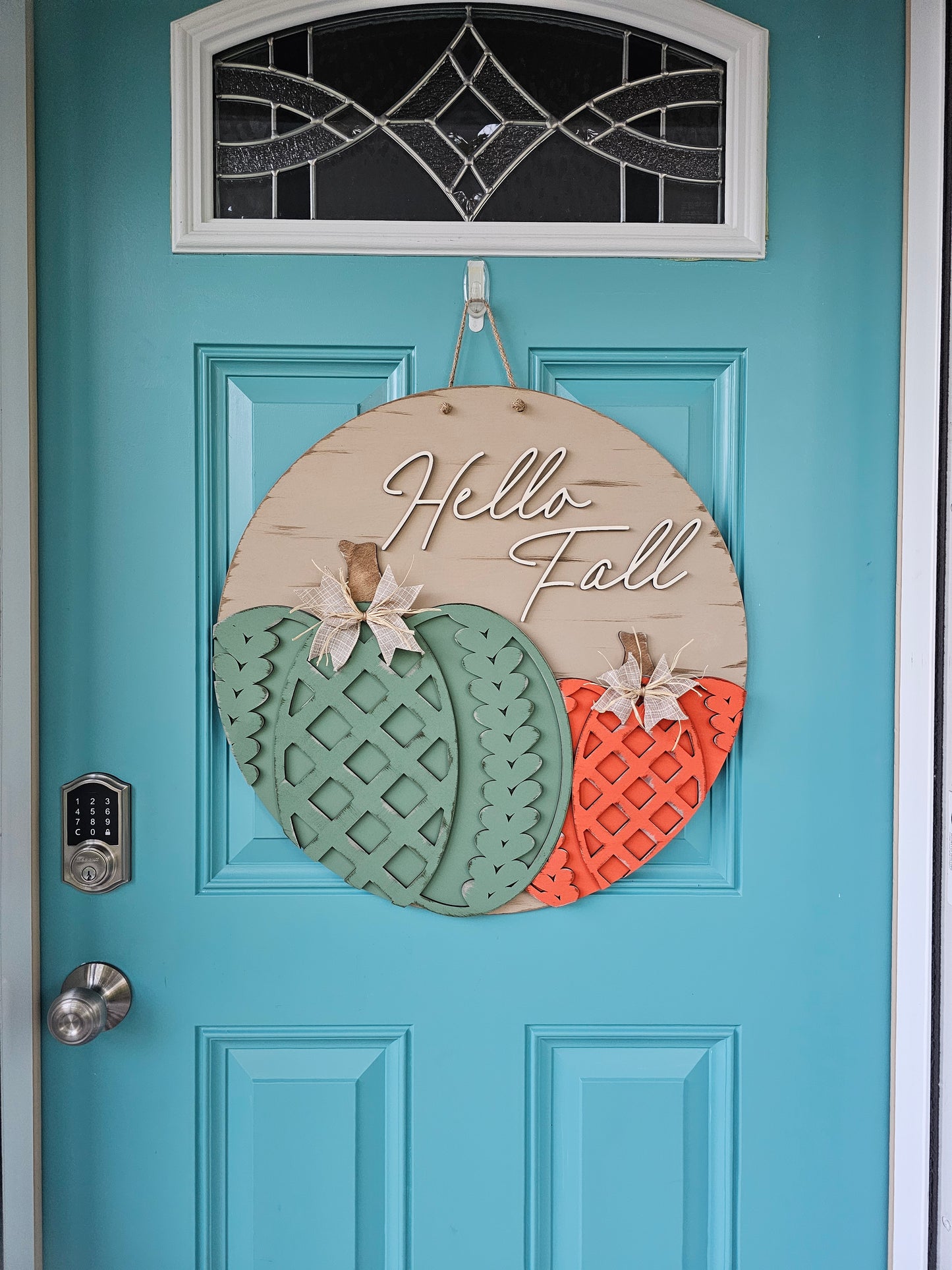 Double Sweater Pumpkin Door Hanger