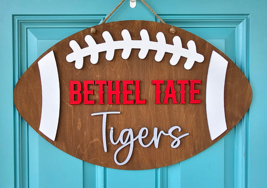 School Football Door Hanger