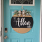 Last Name Simple Door Hanger