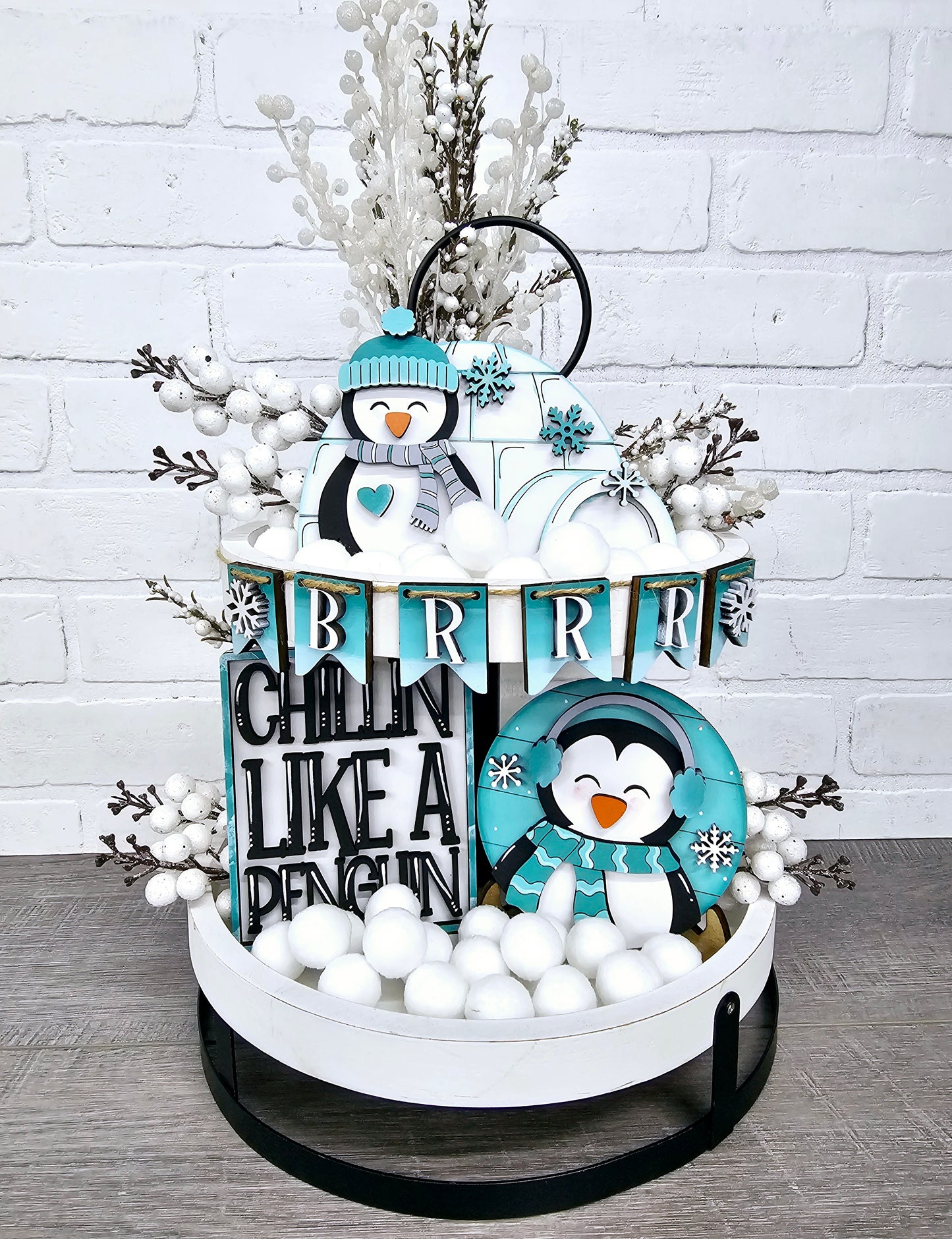 Penguin Tiered Tray Set