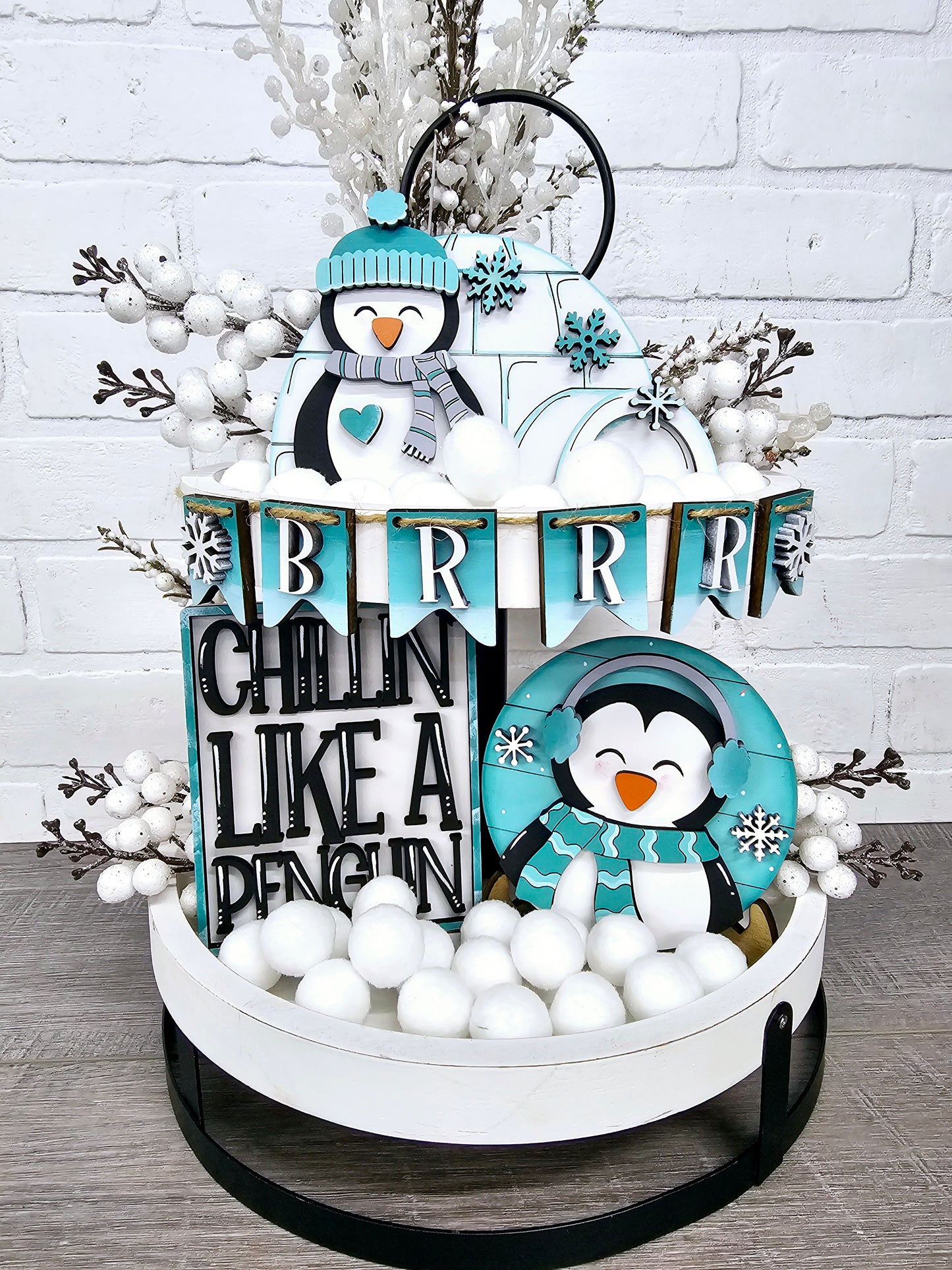 Penguin Tiered Tray Set